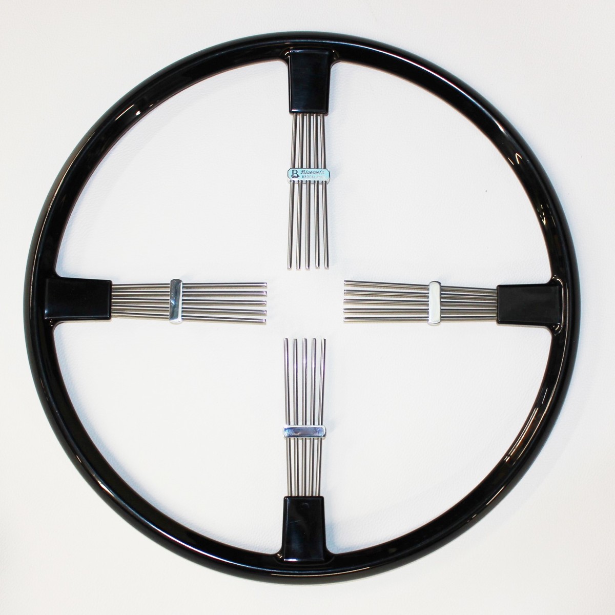 Brooklands 4 spoke steering wheel - black rim 15.5"/39.5cm